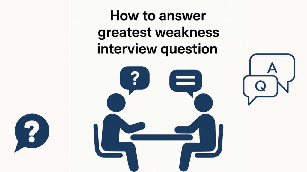 how to answer greatest weakness interview question confidently